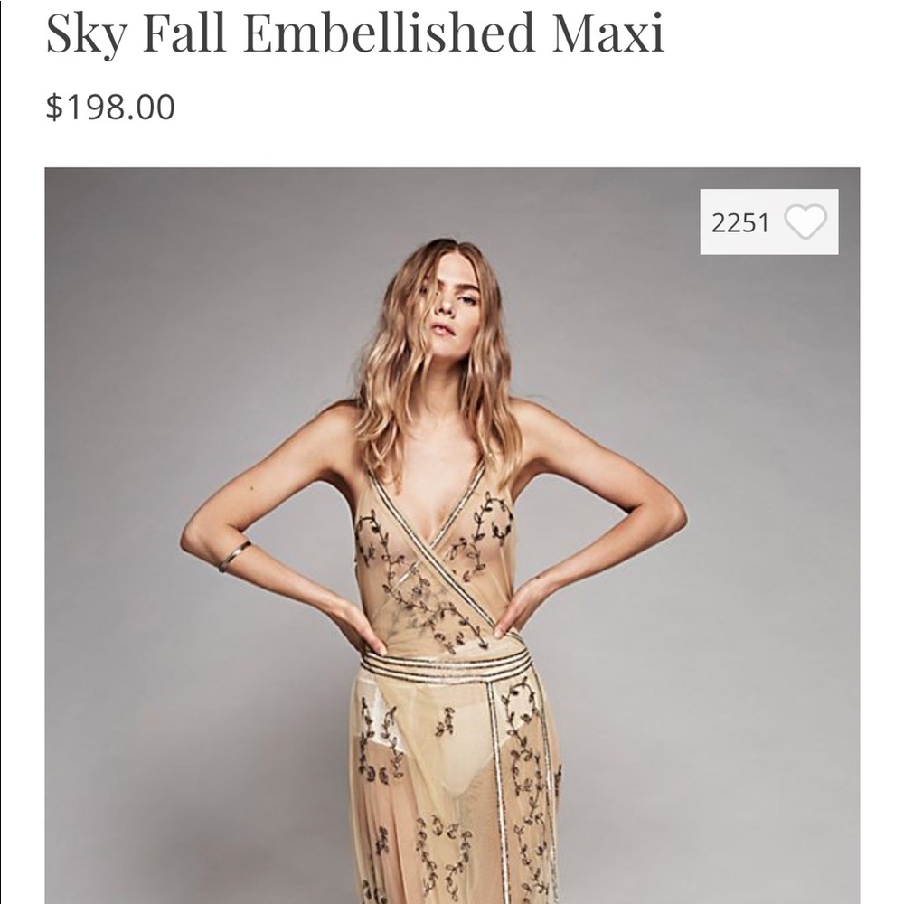 Sky Fall Embellished Maxi